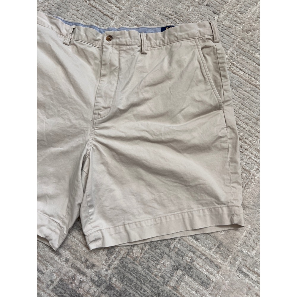 Polo Ralph Lauren Mens Chino Shorts 42 Stretch Straight Fit Beige Casual - Picture 2 of 16